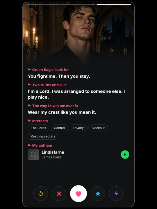 Ryat Archer dating-profile card, more about me